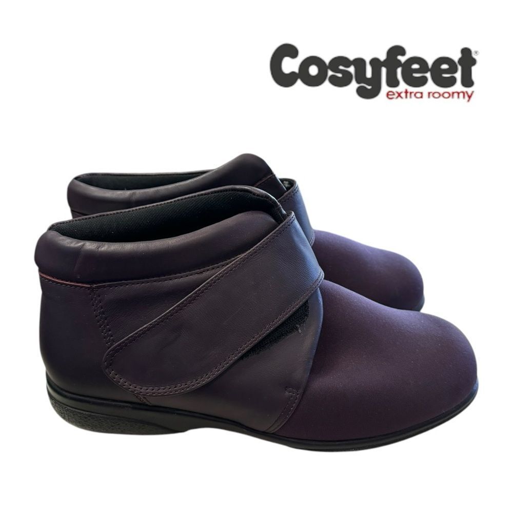 Cosyfeet Julia Loganberry Women's Extra Toe Room Ankle Boots Booties 10